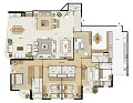 Planta Ed. Flamants -do 1 ao 14 andar col 2 e 3